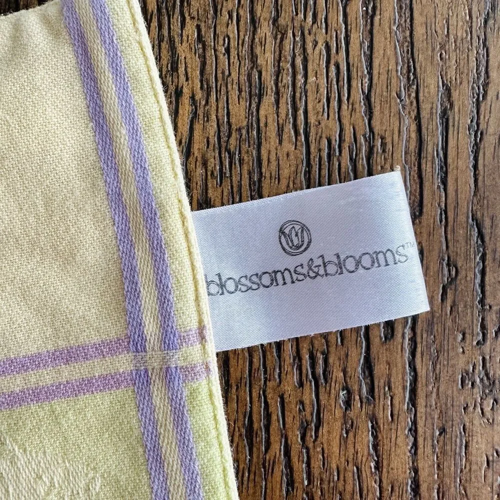 Blossoms & Blooms Y2K Easter Placemats Set of 4 Pastel Bunny Egg Plaid